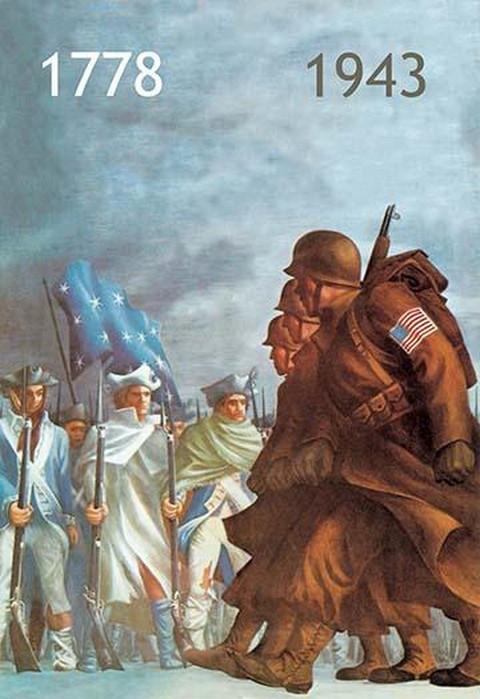 1778/1943 Americans Will Always Fight for Liberty by Bernard Perlin