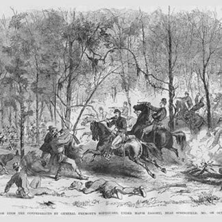 2nd Charge of Fremont's Bodyguard Charges by Frank Leslie