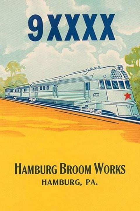 9XXXX Bullet Train Broom Label