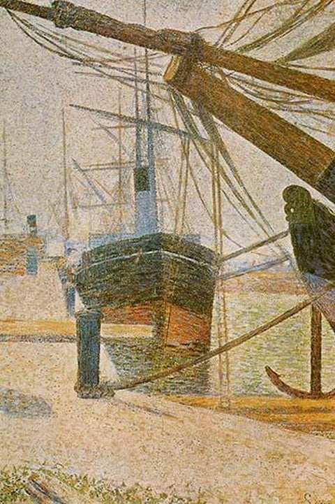 A Corner of the Harbor of Honfleur by Georges Seurat #2