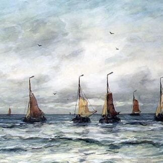A Fishing Fleet by Hendrick Mesdag