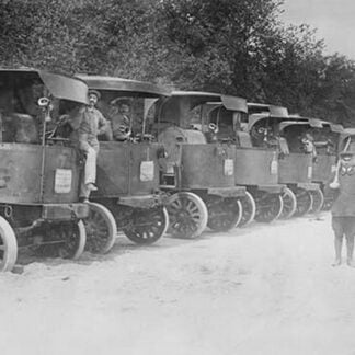 A Fleet of Trucks each with its own Driver is arrayed and ready to transport troops