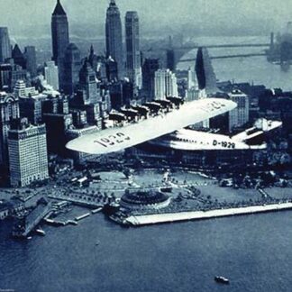 A Flying boat over Battery Park by Fairchild Aerial Surveys Inc.