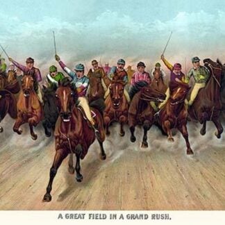 A Great Field in a Grand Rush by Currier & Ives