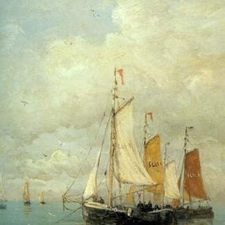 A Moored Fishing Fleet by Hendrick Mesdag