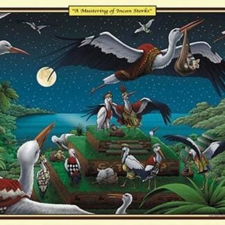 A Mustering of Incan Storks by Richard Kelly