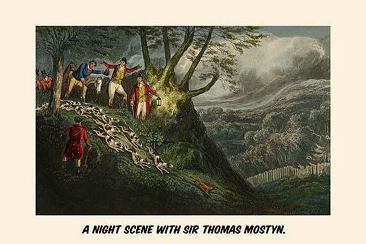 A Night Scene with Sir Thomas Mostyn by Henry Alken