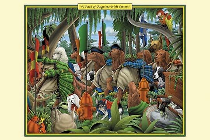A Pack of Ragtime Irish Setters by Richard Kelly