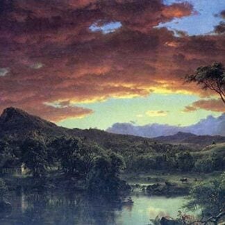 A Rural home by Frederic Edwin Church