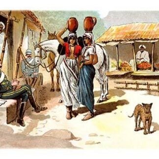 A Soldier and Villagers by Richard Simkin