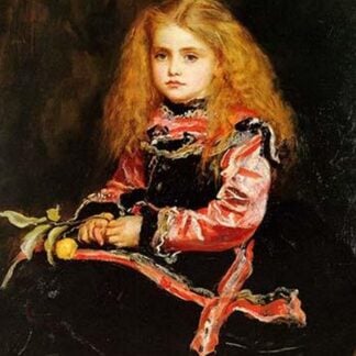 A Souvenir of Velasquez - A Little Girl with a Lemon Sprig by John Everett Millais