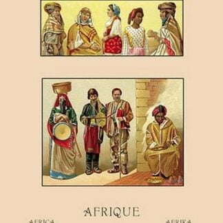 A Variety of African Costumes by Auguste Racinet