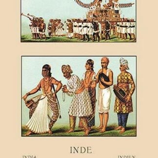 A Variety of Indian Ceremonial Garb by Auguste Racinet
