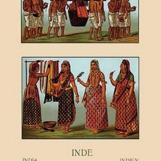 A Variety of Indian Ceremonial Garb by Auguste Racinet