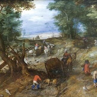 A Woodland Road with Travelers by Jan Breugel the Elder