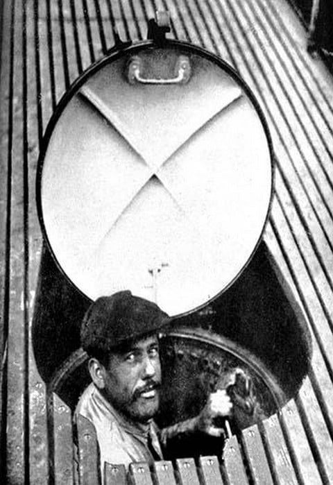 Aboard a French Submarine by Underwood and Underwood