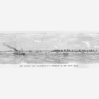 Advance on Charleston from the Stono River by Frank Leslie