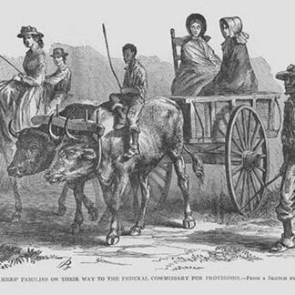 African American Slave attends Farmers on their way to the Federal Commissary for Provisions by Frank Leslie