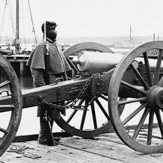 African American soldier Guards Artillery in the Civil War