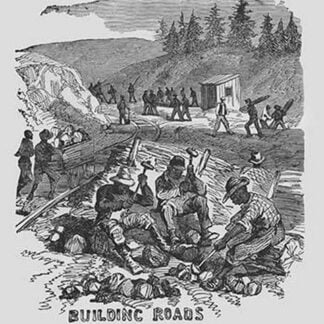 African Americans Building Roads by Frank Leslie