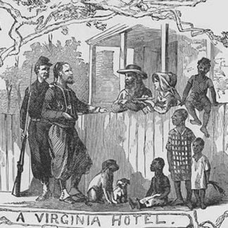 African Americans at a Virginia Hotel by Frank Leslie