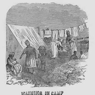 African Americans doing the laundry in camp by Frank Leslie