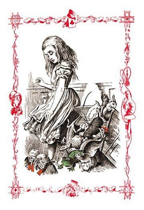 Alice in Wonderland: Alice Tips Over the Jury Box by John Tenniel