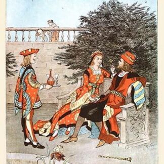 All on a summer's days she sat on a bench with the King by Randolph Caldecott