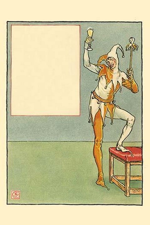 All the while Valentine's Day flirted with May slipping her love letters under the table. by Walter Crane