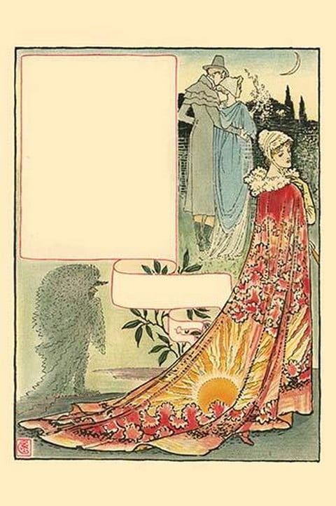 All were drunk or sober. Valentine & May left as lovers. The longest day enjoyed crimson & gold of a setting sun. by Walter Crane