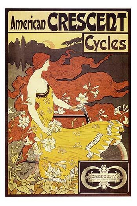 American Crescent Cycles by Alphonse Mucha