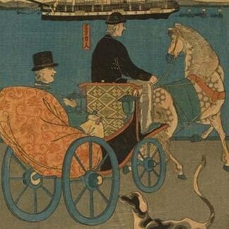 Americans Enjoying Sunday in Yokohama (Yokohama kyujitsu Amerikajin yuko) by Utagawa Sadahide