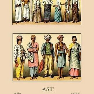 An Assortment of Asian Clothing by Auguste Racinet
