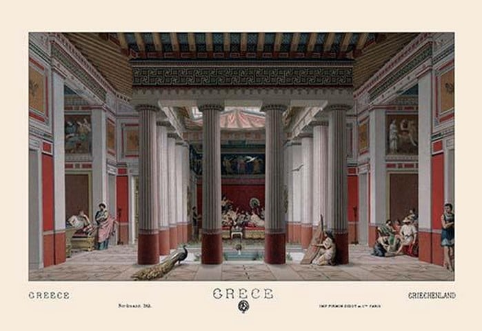 An Athenian Dwelling by Auguste Racinet