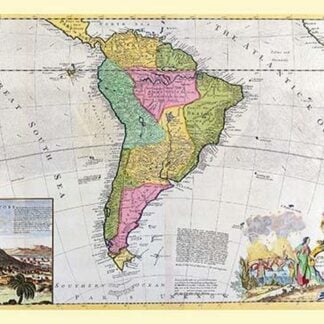 Antique Map of South America by Hermann Moll
