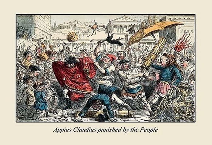 Appius Claudius Punished by the People by John Leech