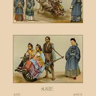 Asian Costumes and Transportation by Auguste Racinet