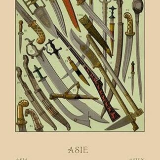 Asian Knives by Auguste Racinet