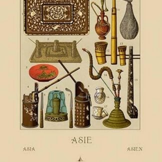 Asian Smoking Implements by Auguste Racinet