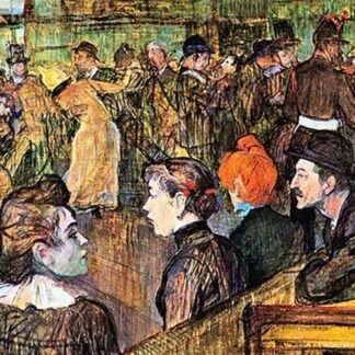 At the Moulin de la Gallette by Henri de Toulouse-Lautrec