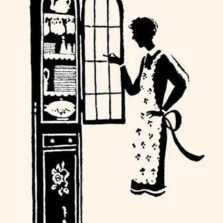 At the Vitrine by Maxfield Parrish