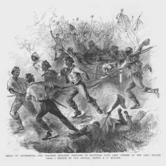 Attack of African American Troops at Petersburg to the Cheer of Ohioans by Frank Leslie