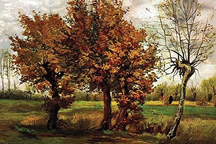 Autumn Landscape with Four Trees by Vincent van Gogh