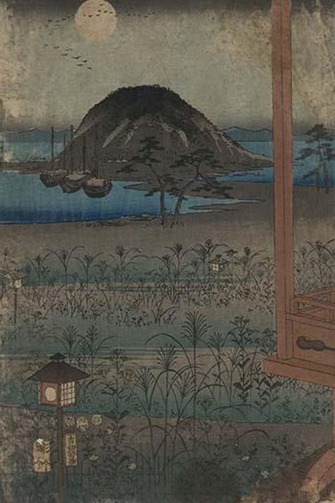 Autumn Moon Landscape. by Utagawa Hiroshige