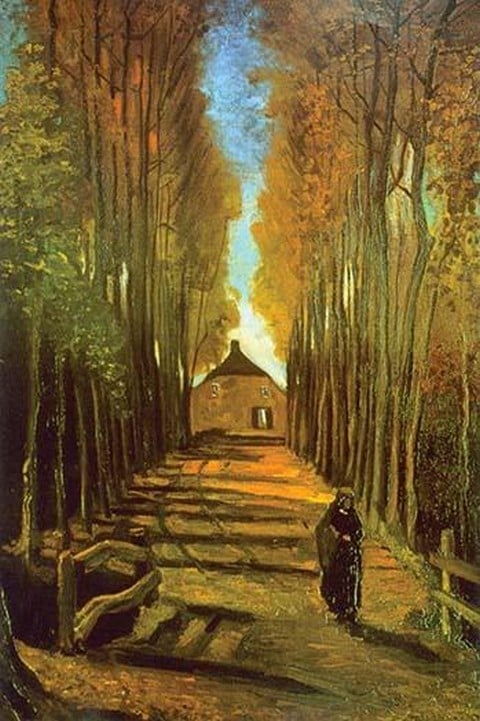 Avenue of Poplars in Autumn by Vincent van Gogh