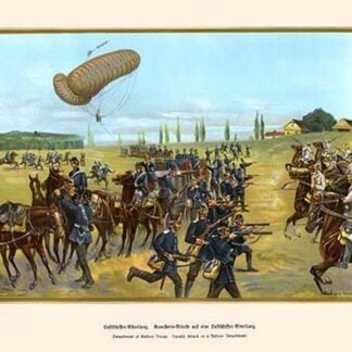 Balloon Reconnaissance Troops - Cavalry Attack on a Balloon Detachment by G. Arnold