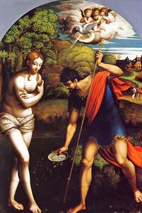 Baptism of Christ by Girolamo Parmigianino