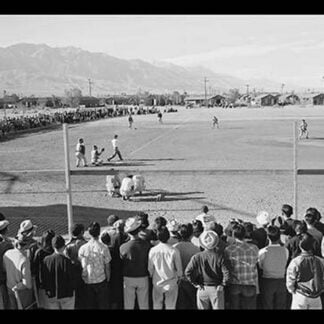 Baseball Game at Manzanar Relocation Center by Ansel Adams