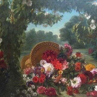 Basket of Flowers by Eugene Delacroix