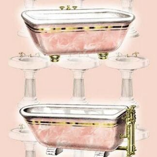 Bathroom Collage in Pink